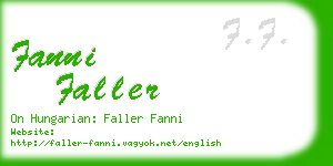 fanni faller business card